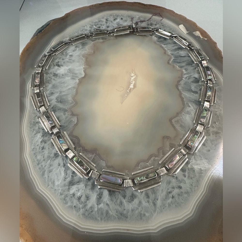 Taxco Sterling sliver abalone necklaces